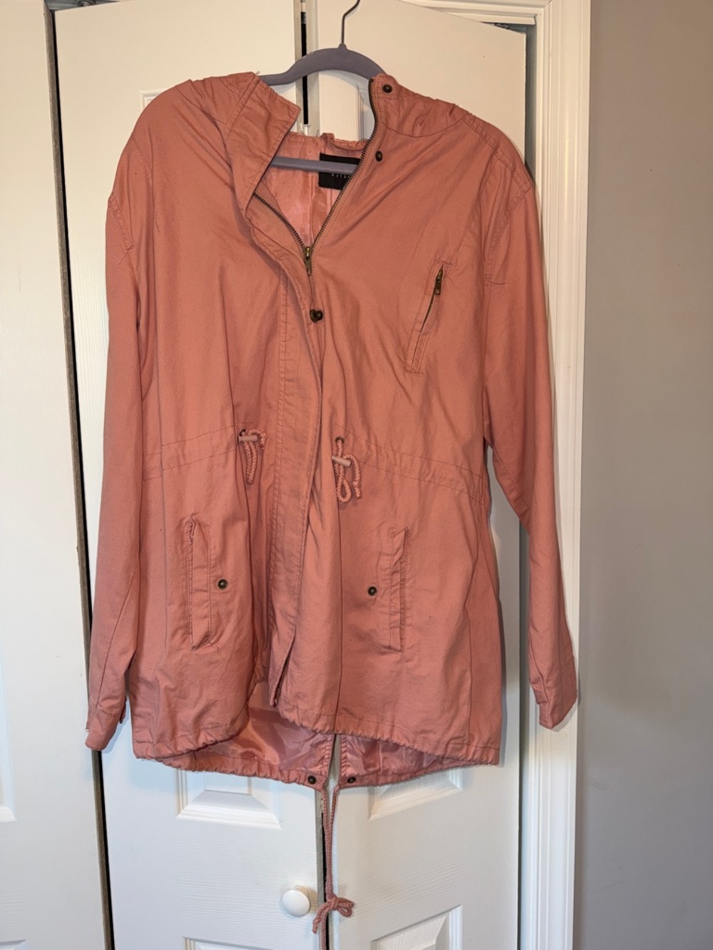 Ambiance Dusty Rose Utility Anorak Jacket